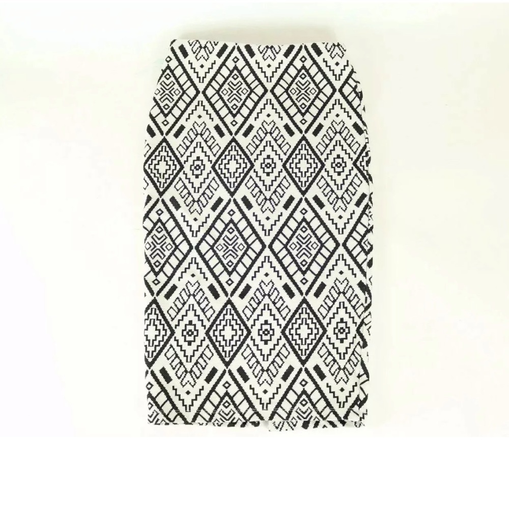 Zara Womens Small Aztec Print Pencil Skirt Slit